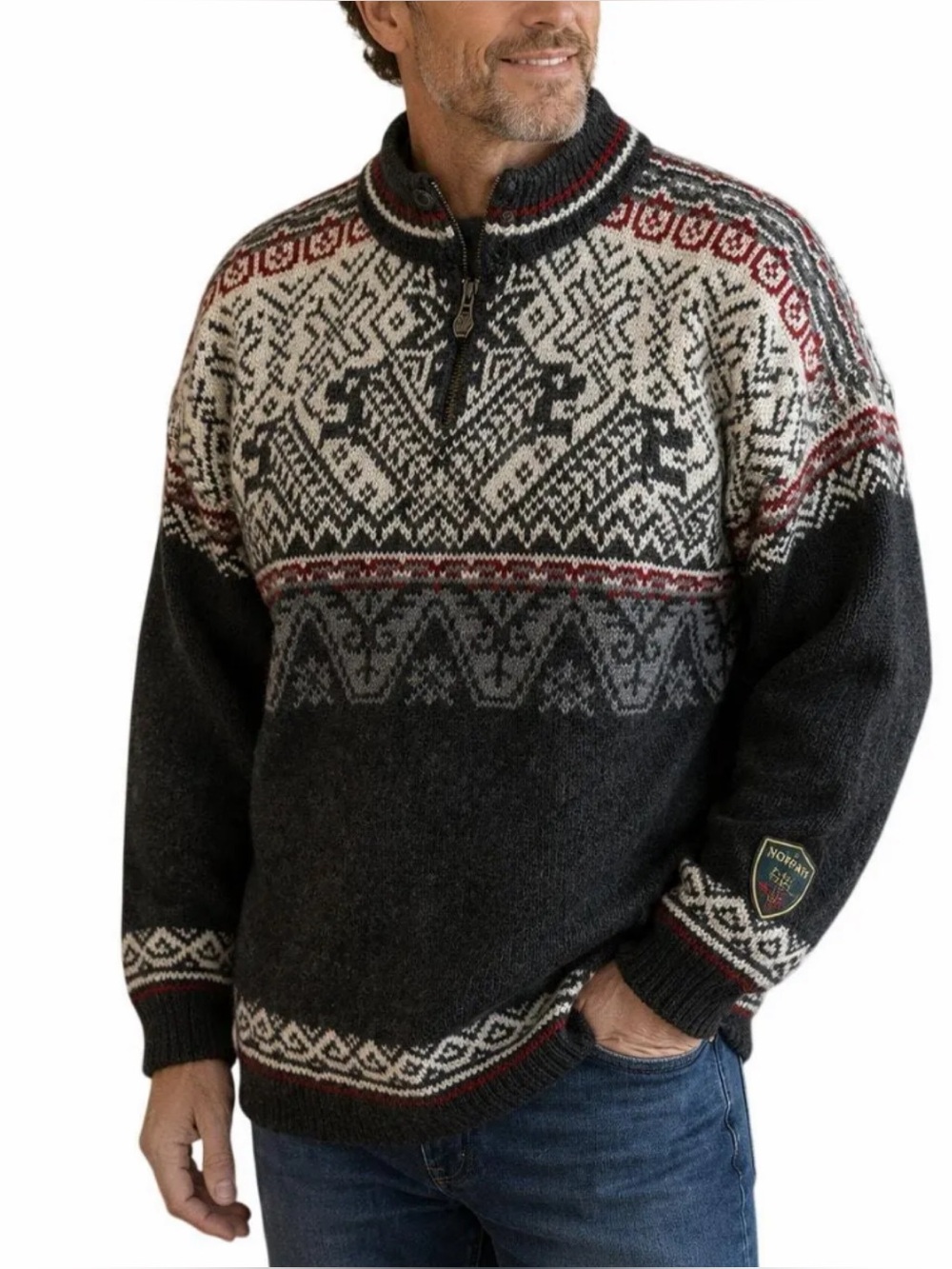 NEW Dale Of Norway Olympic Nagano 1998 Fair Isle Wool Knit Sweater Size XXL